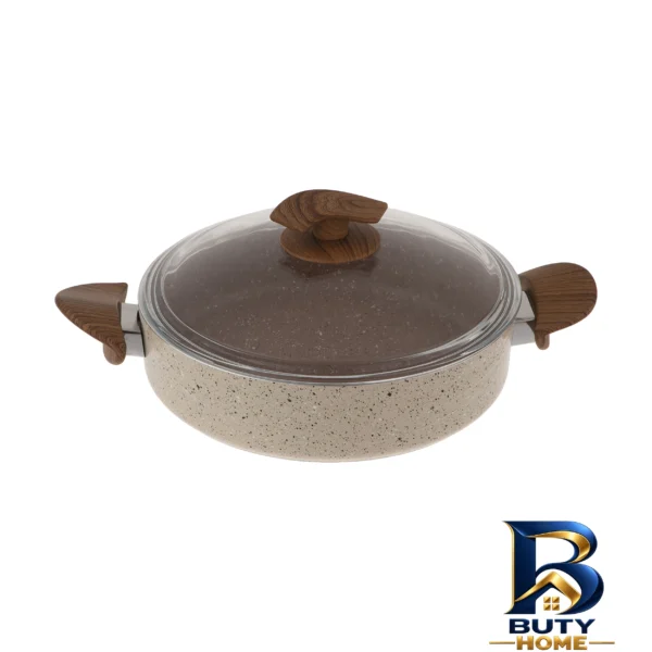 تابه گرانیتی با در شیشه - نمای جلو - طراحی و جزئیات کلیدی