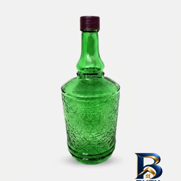 بطری شیشه ای زیبا - نمای جلو - طراحی و جزئیات کلیدی