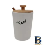 جای ادویه شیشه ای - نمای جلو - طراحی و جزئیات کلیدی