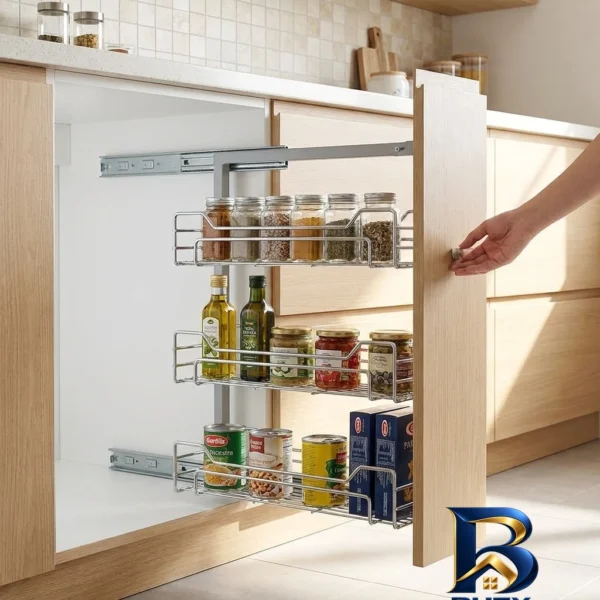 سبد سوپری کابینت - نمای جلو - طراحی و جزئیات کلیدی