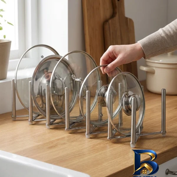 استند قابلمه IKEA - نمای جلو - طراحی و جزئیات کلیدی