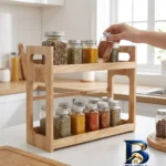 استند جا ادویه چوبی - نمای جلو - طراحی و جزئیات کلیدی