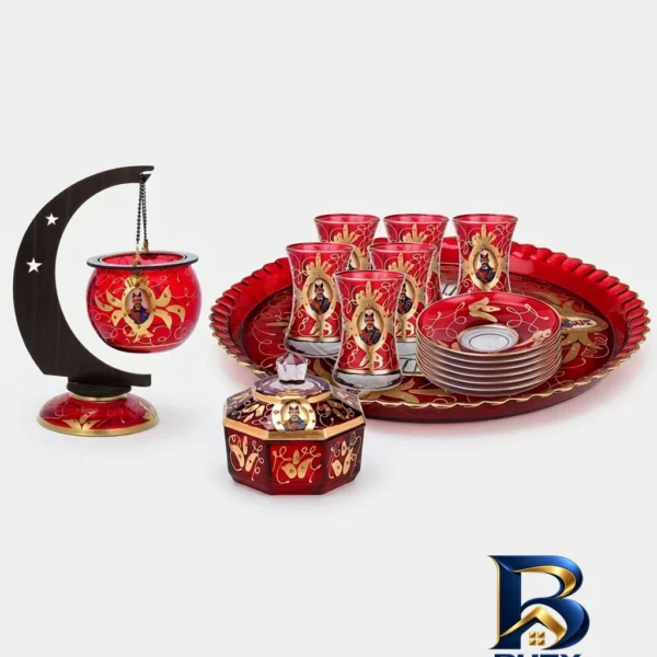 سرویس چای خوری ۱۵ پارچه - نمای جلو - طراحی و جزئیات کلیدی