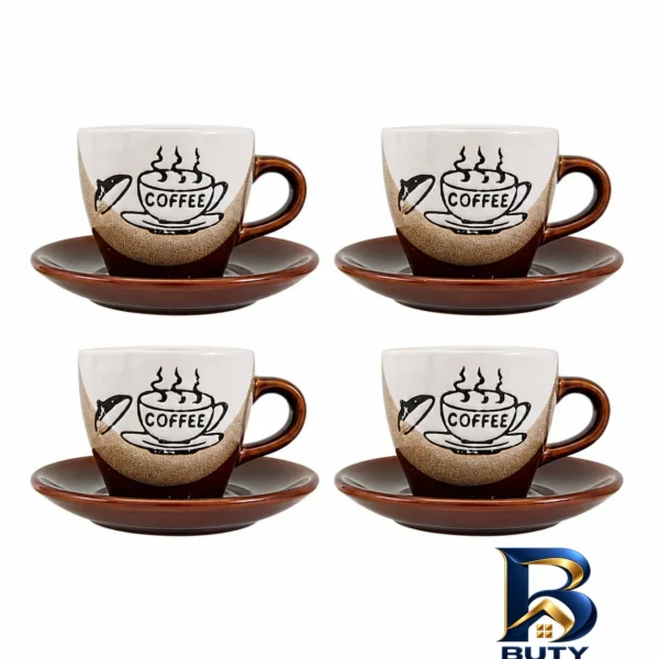 ست فنجان و نعلبکی - نمای جلو - طراحی و جزئیات کلیدی