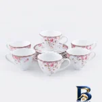 ست فنجان و نعلبکی - نمای جلو - طراحی و جزئیات کلیدی