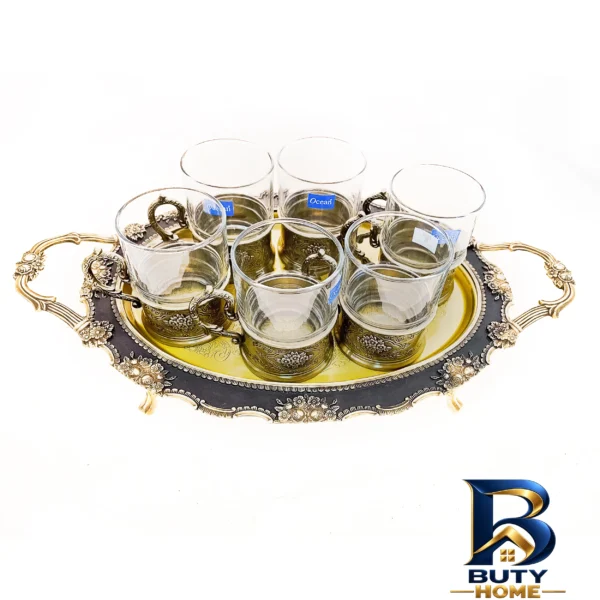 سرویس چای خوری ۷ پارچه - نمای جلو - طراحی و جزئیات کلیدی