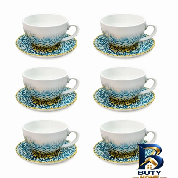 ست فنجان و نعلبکی - نمای جلو - طراحی و جزئیات کلیدی