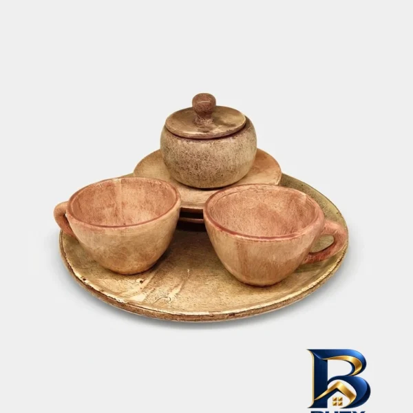 سرویس چای خوری سرامیکی - نمای جلو - طراحی و جزئیات کلیدی