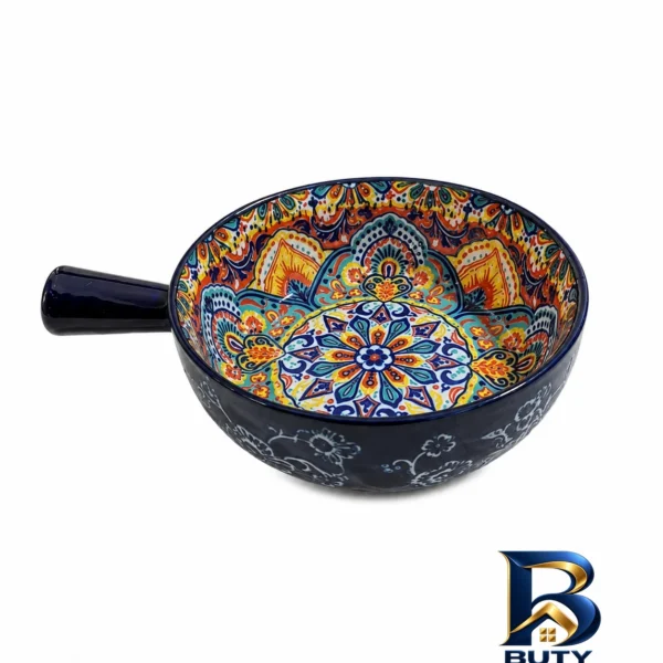 کاسه ایزنیک سنتی - نمای جلو - برچسب بسته و وزن خالص