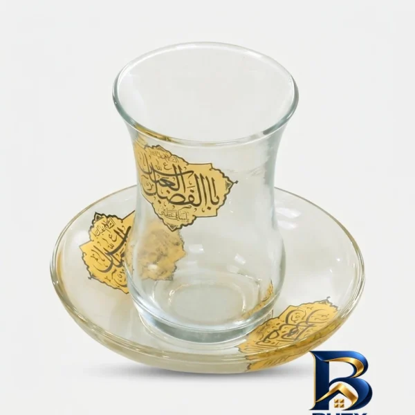 ست نعلبکی و استکان - نمای جلو - طراحی و جزئیات کلیدی