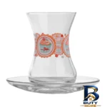 ست نعلبکی و استکان - نمای جلو - طراحی و جزئیات کلیدی