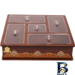 جعبه پذیرایی چوبی - نمای جلو - طراحی و جزئیات کلیدی