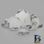 دیس بلور حرارت دیده - نمای جلو - برچسب کیسه و وزن