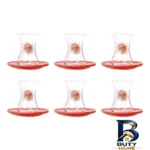 ست نعلبکی و استکان - نمای جلو - طراحی و جزئیات کلیدی