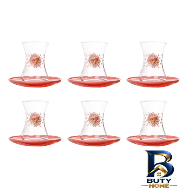 ست نعلبکی و استکان - نمای جلو - طراحی و جزئیات کلیدی