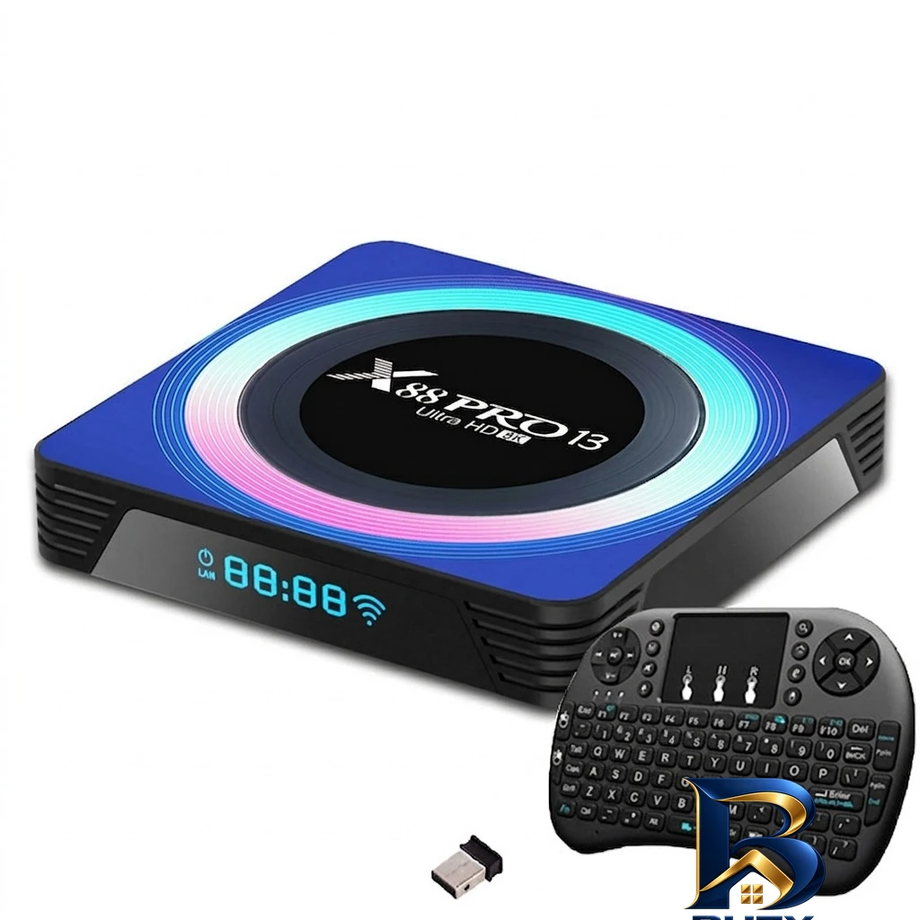 اندروید باکس X88 Pro - نمای جلو - طراحی و جزئیات کلیدی