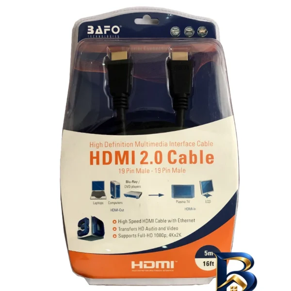 کابل HDMI با کیفیت - نمای جلو - طراحی و جزئیات کلیدی
