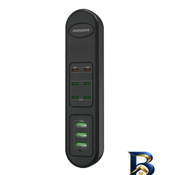 چندراهی برق USB - نمای بالا - طرح و تن رنگ