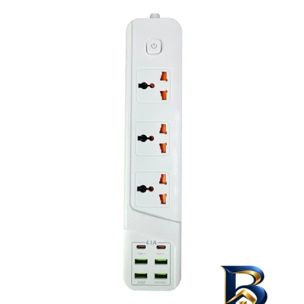چندراهی برق USB - نمای بالا - طرح و تن رنگ