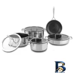 سرویس قابلمه استیل - نمای جلو - طراحی و جزئیات کلیدی