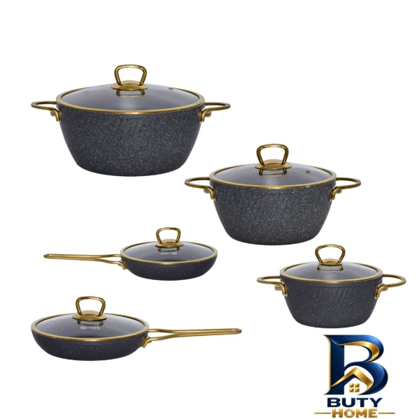سرویس پخت و پز ۱۰ پارچه - نمای جلو - طراحی و جزئیات کلیدی