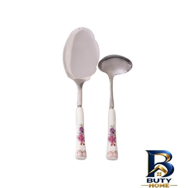 سرویس ملاقه گلدار - نمای جلو - طراحی و جزئیات کلیدی