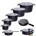 قابلمه گرانیتی ۱۶ پارچه - نمای جلو - طراحی و جزئیات کلیدی