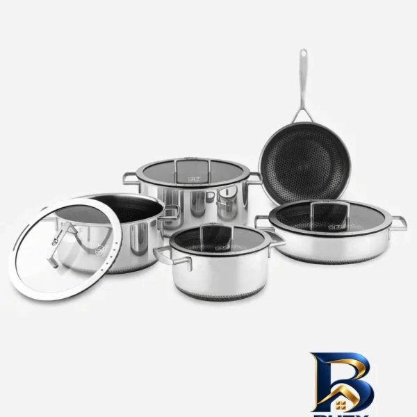 قابلمه استیل جی فی نی - نمای جلو - طراحی و جزئیات کلیدی