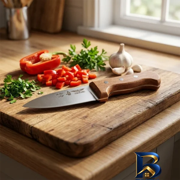 چاقو آشپزخانه حیدری - نمای جلو - طراحی و جزئیات کلیدی