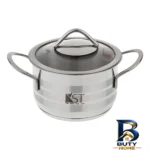 قابلمه استیل با در شیشه ای - نمای جلو - طراحی و جزئیات کلیدی