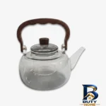 قوری شفاف 1300 میلی لیتر - نمای جلو - طراحی و جزئیات کلیدی