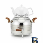 کتری و قوری استیل - نمای جلو - طراحی و جزئیات کلیدی