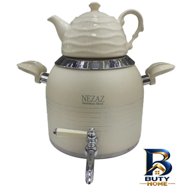 کتری و قوری نزاز - نمای جلو - طراحی و جزئیات کلیدی