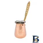 قهوه جوش مسی - نمای جلو - برچسب کیسه و وزن