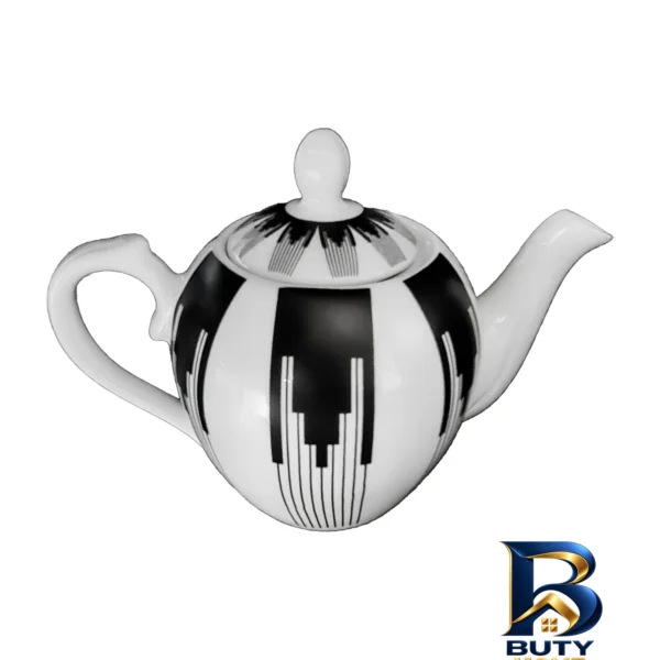 قوری چینی اصل - نمای جلو - طراحی و جزئیات کلیدی