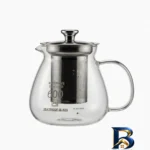 قوری شیشه ای 600 میلی لیتر - نمای جلو - طراحی و جزئیات کلیدی