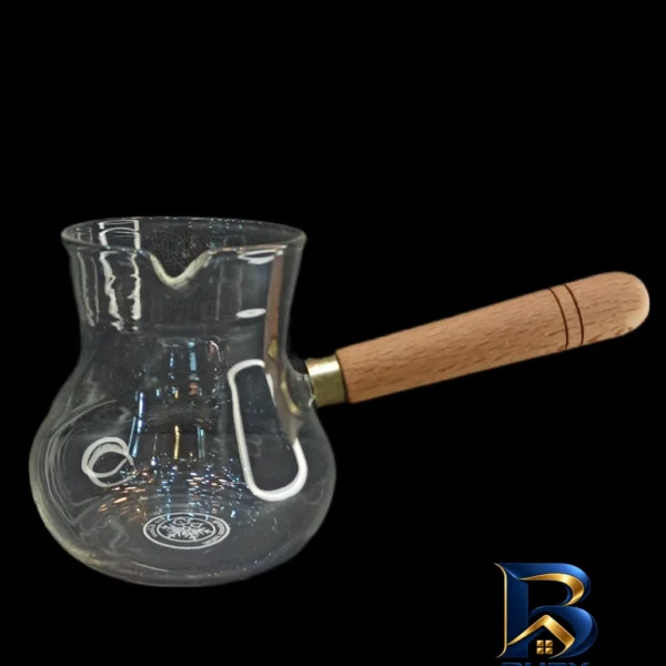 شیرجوش پیرکس دسته چوبی - نمای جلو - طراحی و جزئیات کلیدی