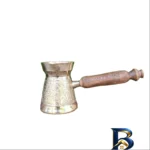 قهوه جوش چوبی - نمای جلو - برچسب کیسه و وزن