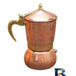 قهوه جوش مسی اصل - نمای جلو - طراحی و جزئیات کلیدی