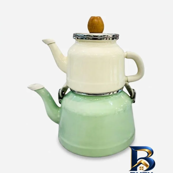کتری و قوری لعابی - نمای جلو - طراحی و جزئیات کلیدی