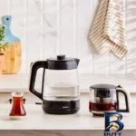 نمای بسته بندی چای ساز روی هم کاراجا مدل Glass Tea XL برچسب و بسته بندی