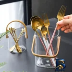 نمای بسته بندی ظرف یخ مدل مربع دسته بامبو کد ۱۳۶۹n at۱۵۲۹ اصل برچسب و بسته بندی