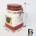 نمای بسته بندی ست جا ادویه دنیلی طرح برگ کد V۷-۱۹۰X۶ مجموعه ۶ عددی اصل برچسب و بسته بندی