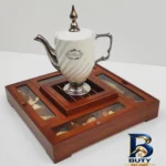 نمای بسته بندی جعبه پذیرایی تی بگ مدل آراد برچسب و بسته بندی