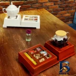 نمای بسته بندی جعبه چای کیسه ای کورستیک مدل جانان کد 1007 برچسب و بسته بندی