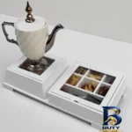 نمای بسته بندی جعبه چای کیسه ای دکورستیک مدل جانان کد 1005 برچسب و بسته بندی
