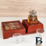 نمای بسته بندی جعبه چای کیسه ای مدل جانان کد 1016 برچسب و بسته بندی