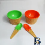 نمای بسته بندی بستنی خوری مدل میراکل بسته ۲ عددی برچسب و بسته بندی