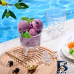 نمای بسته بندی بستنی خوری مدل دکمه دار پایه کد 1369n 3188 بسته شش عددی برچسب و بسته بندی