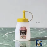 نمای بسته بندی ظرف سس مبنا پلاستیک مدل ۱ کد A۱۰۰۱ اصل برچسب و بسته بندی